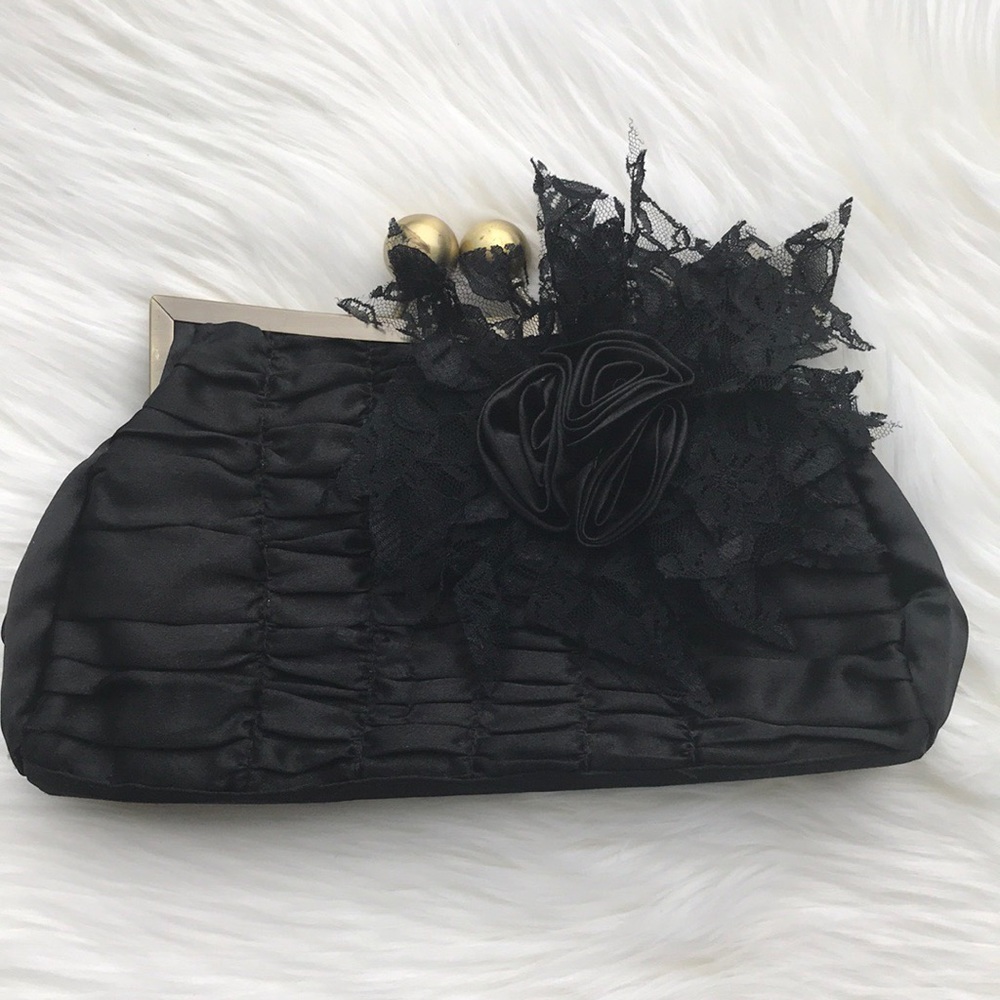 Vintage satin clutch.